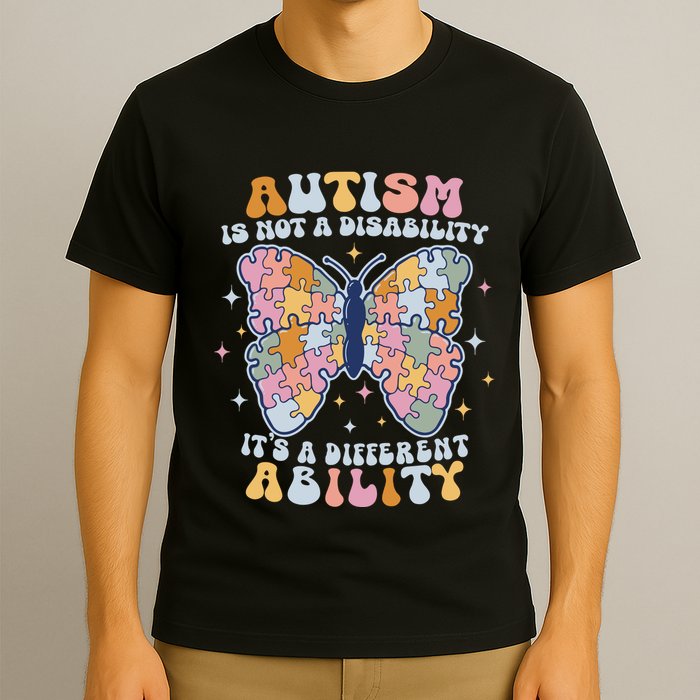 Its Not A Disability Its A Different Ability Butterfly T-Shirt