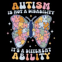 Its Not A Disability Its A Different Ability Butterfly Flat Bill Trucker Hat