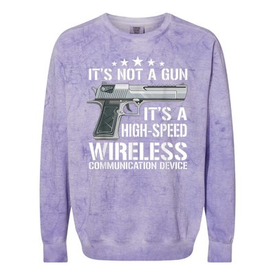 Its Not A Gun Meme Funny Its Not A Gun Colorblast Crewneck Sweatshirt