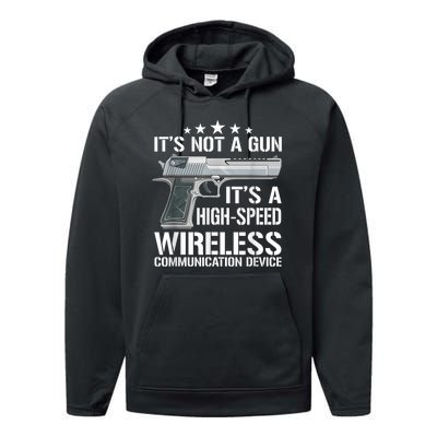 Its Not A Gun Meme Funny Its Not A Gun Performance Fleece Hoodie