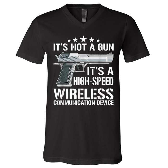Its Not A Gun Meme Funny Its Not A Gun V-Neck T-Shirt