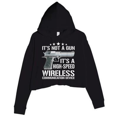 Its Not A Gun Meme Funny Its Not A Gun Crop Fleece Hoodie