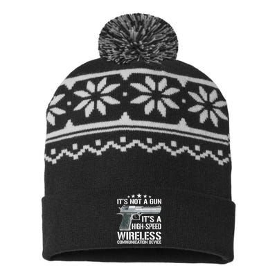 Its Not A Gun Meme Funny Its Not A Gun USA-Made Snowflake Beanie