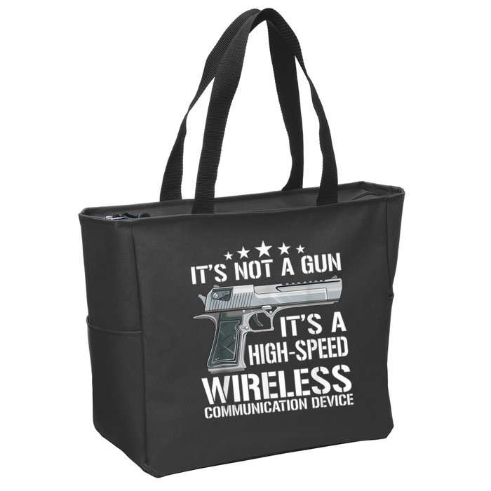 Its Not A Gun Meme Funny Its Not A Gun Zip Tote Bag
