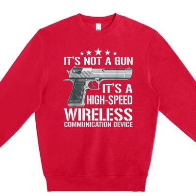 Its Not A Gun Meme Funny Its Not A Gun Premium Crewneck Sweatshirt