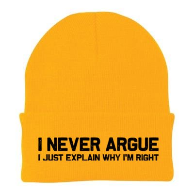 I Never Argue I Just Explain Why Im Right Knit Cap Winter Beanie