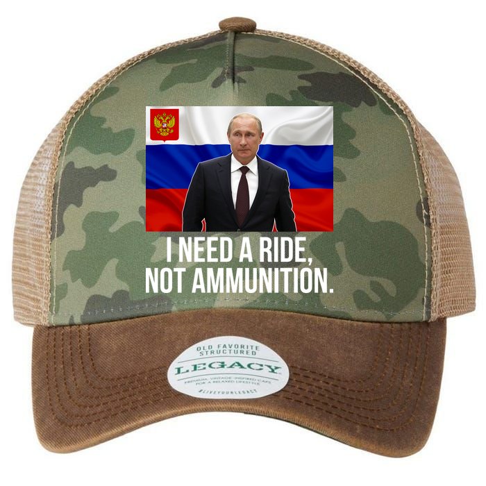 I Need A Ride Not Ammunition Funny Putin Meme Ukraine Legacy Tie Dye Trucker Hat