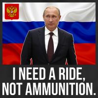 I Need A Ride Not Ammunition Funny Putin Meme Ukraine Large Microfiber Waffle Golf Towel