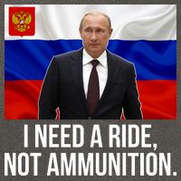 I Need A Ride Not Ammunition Funny Putin Meme Ukraine Cotton Canvas Backpack