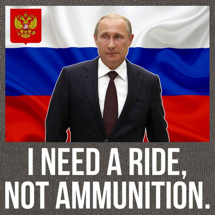 I Need A Ride Not Ammunition Funny Putin Meme Ukraine Cotton Canvas Backpack