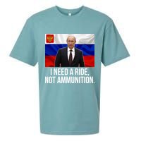 I Need A Ride Not Ammunition Funny Putin Meme Ukraine Sueded Cloud Jersey T-Shirt