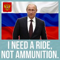 I Need A Ride Not Ammunition Funny Putin Meme Ukraine Sueded Cloud Jersey T-Shirt
