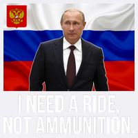 I Need A Ride Not Ammunition Funny Putin Meme Ukraine Garment-Dyed Sweatshirt