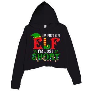 IM Not An Elf IM Just Short Christmas Elf Costume Xmas Crop Fleece Hoodie