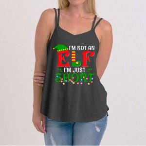 IM Not An Elf IM Just Short Christmas Elf Costume Xmas Women's Strappy Tank