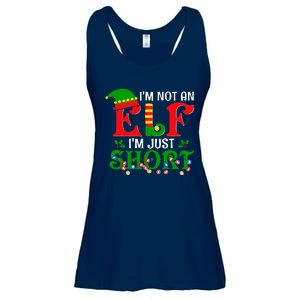 IM Not An Elf IM Just Short Christmas Elf Costume Xmas Ladies Essential Flowy Tank