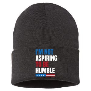 IM Not Aspiring To Be Humble Kamala Harris Quote Saying Sustainable Knit Beanie