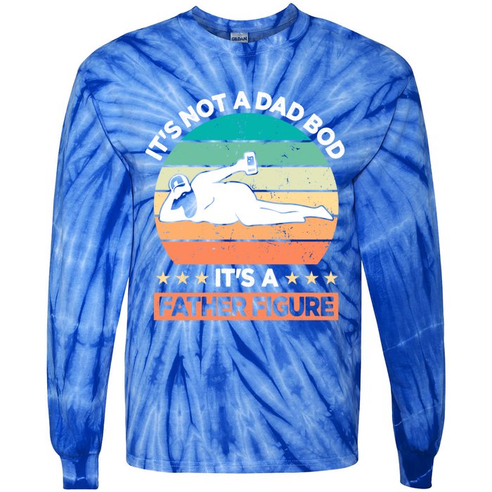 It's Not A Dad Bod It's A Father Figure Gift Tie-Dye Long Sleeve Shirt