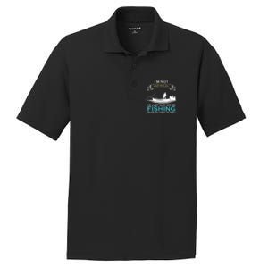 IM Not Antisocial ID Just Rather Be Fishing Angler Gift PosiCharge RacerMesh Polo