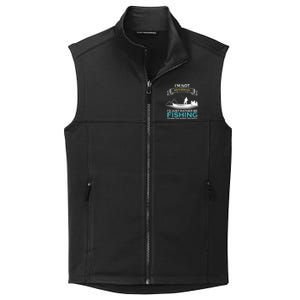 IM Not Antisocial ID Just Rather Be Fishing Angler Gift Collective Smooth Fleece Vest