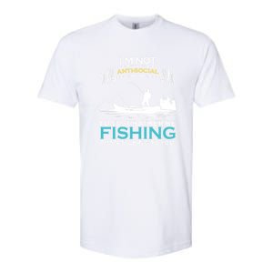 IM Not Antisocial ID Just Rather Be Fishing Angler Gift Softstyle CVC T-Shirt