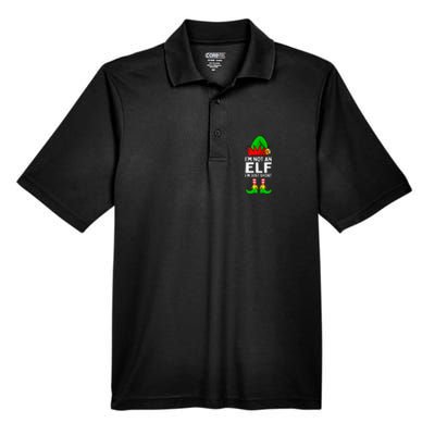 I'm Not An Elf Im Just Short Funny Christmas  Men's Origin Performance Piqué Polo