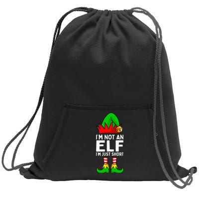 I'm Not An Elf Im Just Short Funny Christmas  Sweatshirt Cinch Pack Bag