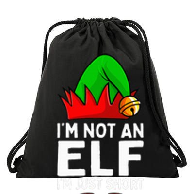 I'm Not An Elf Im Just Short Funny Christmas  Drawstring Bag