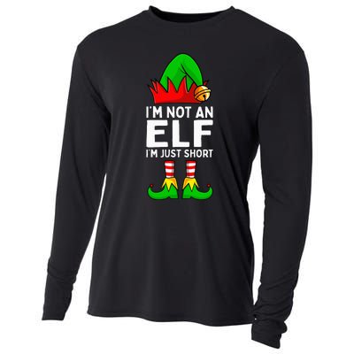 I'm Not An Elf Im Just Short Funny Christmas  Cooling Performance Long Sleeve Crew