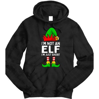 I'm Not An Elf Im Just Short Funny Christmas  Tie Dye Hoodie