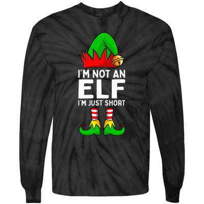 I'm Not An Elf Im Just Short Funny Christmas  Tie-Dye Long Sleeve Shirt