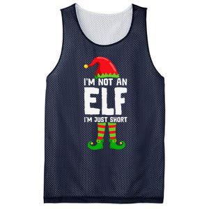 IM Not An Elf IM Just Short Merry Christmas Elf Xmas Funny Mesh Reversible Basketball Jersey Tank