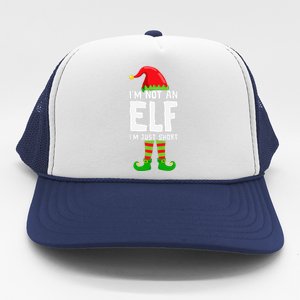 IM Not An Elf IM Just Short Merry Christmas Elf Xmas Funny Trucker Hat