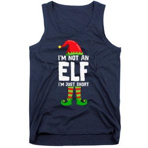 IM Not An Elf IM Just Short Merry Christmas Elf Xmas Funny Tank Top