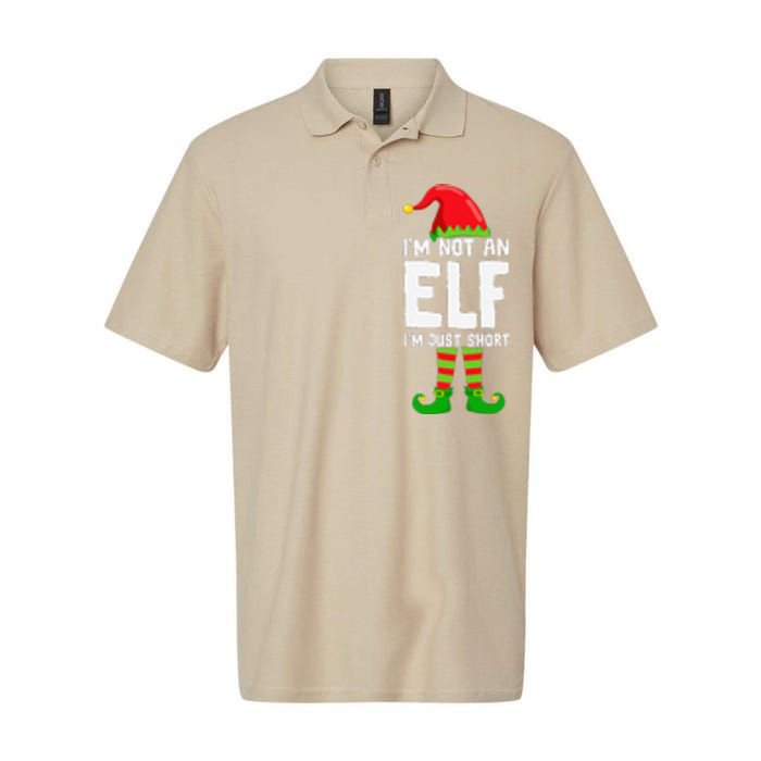 IM Not An Elf IM Just Short Merry Christmas Elf Xmas Funny Softstyle Adult Sport Polo