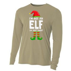 IM Not An Elf IM Just Short Merry Christmas Elf Xmas Funny Cooling Performance Long Sleeve Crew