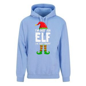 IM Not An Elf IM Just Short Merry Christmas Elf Xmas Funny Unisex Surf Hoodie