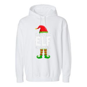 IM Not An Elf IM Just Short Merry Christmas Elf Xmas Funny Garment-Dyed Fleece Hoodie