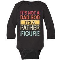 ItS Not A Dad Bod ItS A Father Figure Funny Retro Vintage Baby Long Sleeve Bodysuit