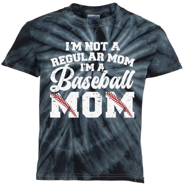 I'M Not A Regular Mom I'M A Baseball Mom Kids Tie-Dye T-Shirt