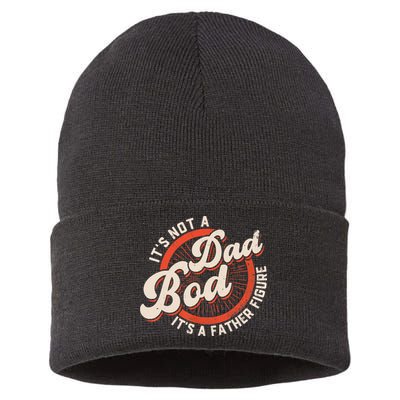 It's Not A Dad Bod It's A Father Figure Tee Funny Dad Joke Sustainable Knit Beanie
