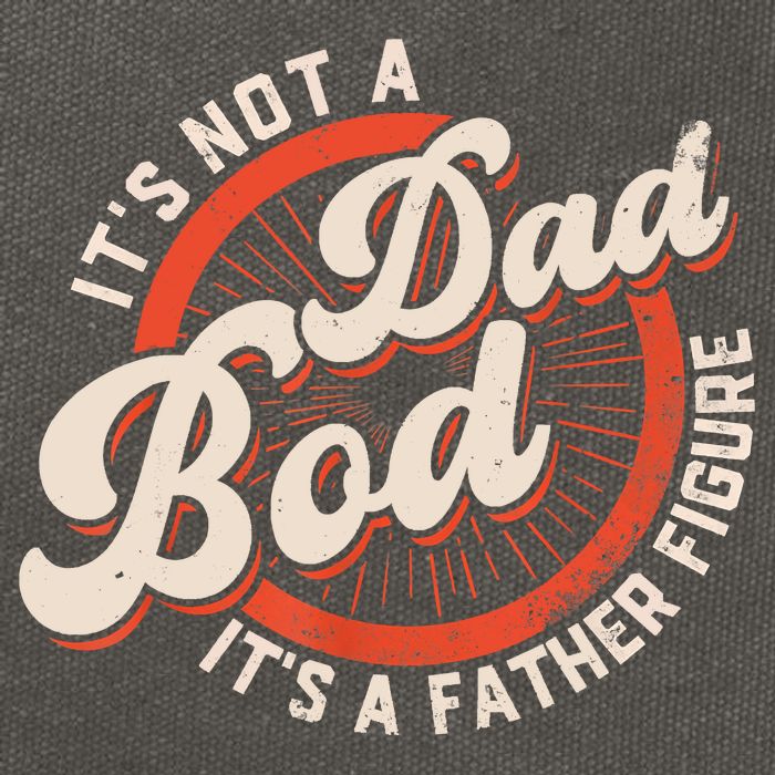 It's Not A Dad Bod It's A Father Figure Tee Funny Dad Joke Cotton Canvas Backpack