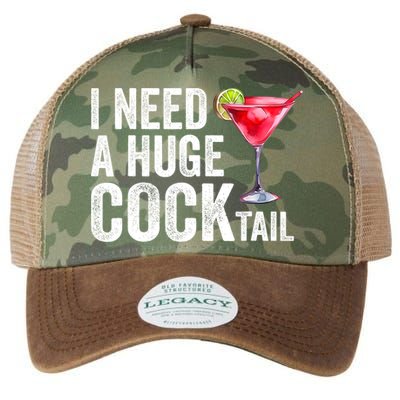 I Need A Huge Cocktail Funny Legacy Tie Dye Trucker Hat