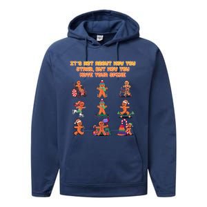 Its Not About How You Stand But How You Move Your Spine Performance Fleece Hoodie