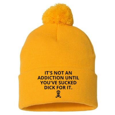 It’s Not An Addiction Until You’ve Sucked Dick For It Shirt (On Front) Pom Pom 12in Knit Beanie