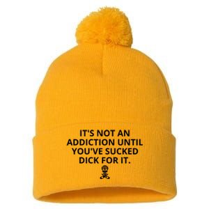 It’s Not An Addiction Until You’ve Sucked Dick For It Shirt (On Front) Pom Pom 12in Knit Beanie