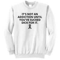 It’s Not An Addiction Until You’ve Sucked Dick For It Shirt (On Front) Sweatshirt