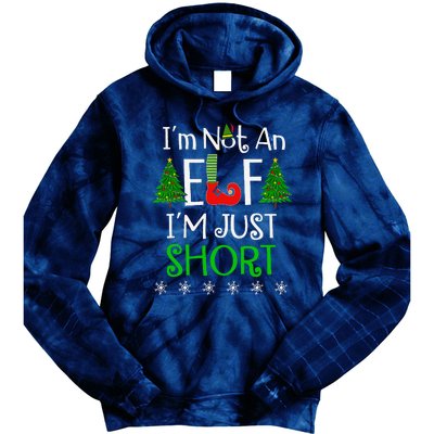 Im Not An Elf Just Short Funny Christmas Xmas Tie Dye Hoodie