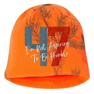 IM Not Aspiring To Be Humble Kamala Harris 47 Kati - Camo Knit Beanie