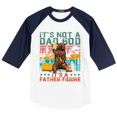 ItS Not A Dad Bod ItS Father Figure Funny Bear Beer Lovers Baseball Sleeve Shirt